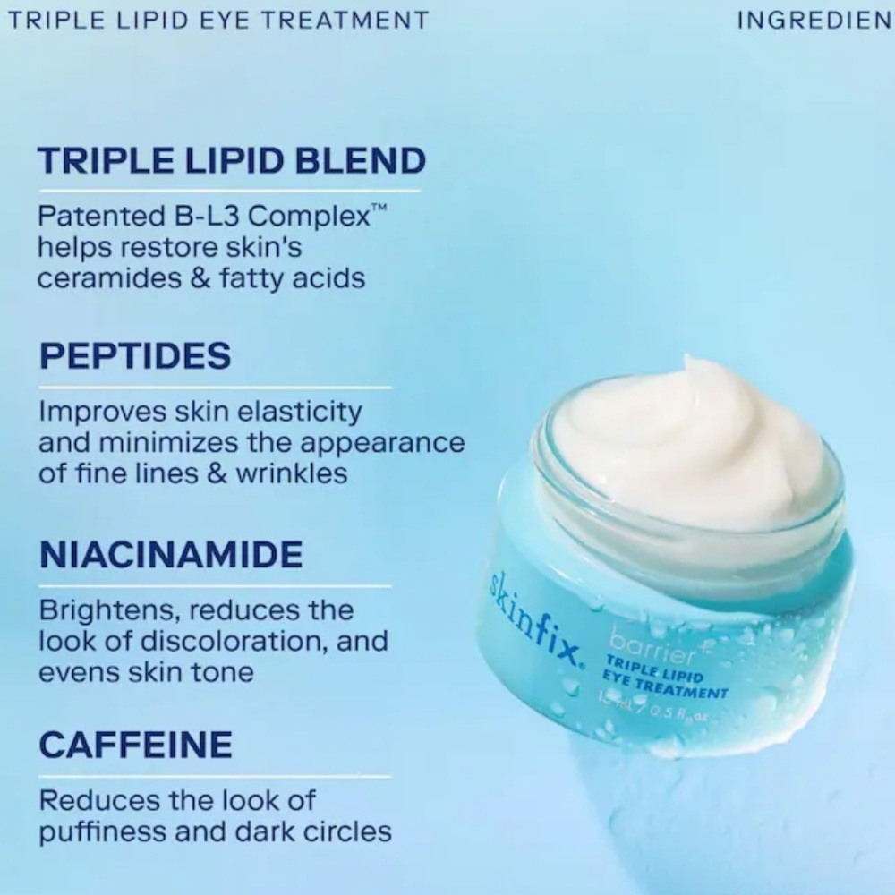 NEW Skinfix 
barrier+ Triple Lipid Brightening Eye Cream